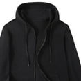 thumbnail image 4 of PNTUTB Men's Fashion Solid Color Fleece Soft Warm Full Zip with Pockets Casual Drawstring Hooded Coat, 4 of 5