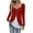 Red, variant on WRKEKC Womens Long Sleeve Tops Solid Color Crew Neck Casual Color Block Layered Long Sleeve T-Shirt Slim Waist Cinched Layering Top for Women Daily Wear