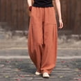 thumbnail image 4 of EaskTriop Womens Summer Casual Beach Pants High Waist Wide Leg Trousers Baggy Comfy Pants with Pockets Lightweight Lounge Palazzo Pants, 4 of 6