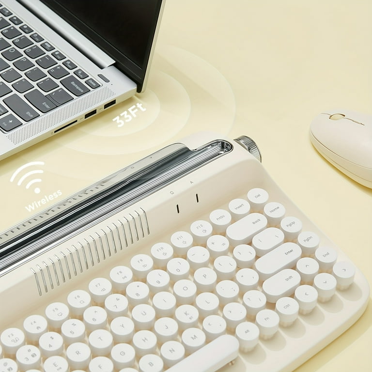 YUNZII ACTTO B303/B305 Wireless Typewriter Keyboard, Retro