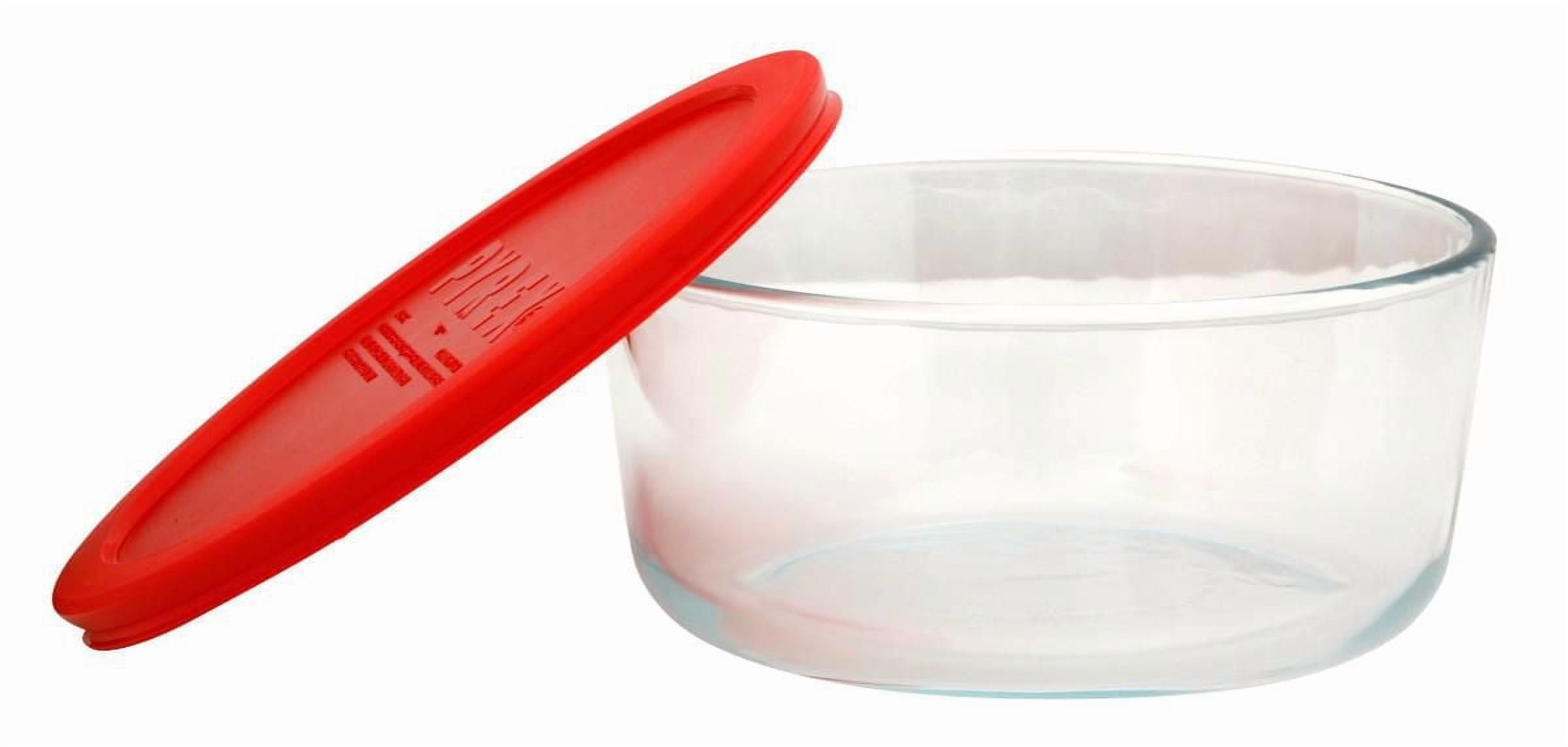 Rangement en verre rond 7 tasses/1,6 L avec couvercle rouge Storage PlusMC PyrexMD