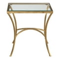 thumbnail image 2 of Home Square Metal and Tempered Glass End Table in Gold - Set of 2, 2 of 3