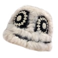 thumbnail image 2 of Sombrero de cubo de invierno, gorro de pescador cálido, tejido a mano único para damas, mujeres, viajes femeninos negro Macarena sombrero de copa, 2 of 6