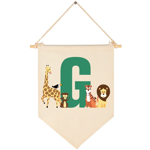 Bandera Personalizada De Animales Del Bosque, Decoración De Regalos Para Bebé, Niña, Recién Nacido, Niños, Banderín De Safari En La Jungla, Cartel De Pared, Regalos Para Guardería, Habitación De Bebé,