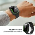 thumbnail image 5 of KAIYANG fundas rígidas para reloj inteligente de PC + protector de pantalla de vidrio templado para Apple Watch Series 9/8/7 de 45 mm, estilo A, Apple Watch Series 9 4, color negro, 5 of 5