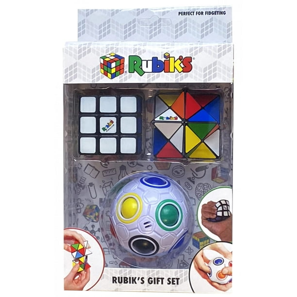 Set de regalo Rubik's Cube, bola arcoíris de 3 piezas, Squishy Magic Star