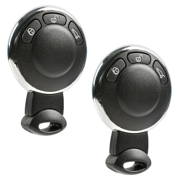 KeylessOption replacement smart fob for Mini Cooper, Countryman, Paceman (KR55WK49333) slot style key fob, 2 pack