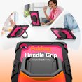 thumbnail image 3 of Case for Lenovo Tab 10.1 inch 2025 Release (TB-311FU/TB-311XU), 360 Rotating Stand Handle Pencil Holder Shoulder Strap Heavy Duty Shockproof Cover, Rose PC, 3 of 7