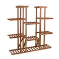thumbnail image 6 of Tall Wood Plant Stand Flower Pots Stand Artworks Display Rack for Garden Balcony  Brown, 6 of 10