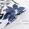 thumbnail image 7 of DriftAway Julia Watercolor Blooming Flower Floral Lined Thermal Insulated Window Curtain Valance Rod Pocket 24"L x 52"W Plus 2" Header Navy, 7 of 7