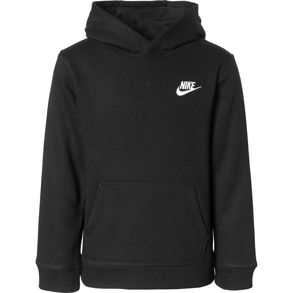 Nike Boy's Club Fleece Pullover Hoodie (Little Kids) Black 7 Little Kids