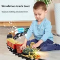 thumbnail image 3 of Kids Electric Train Rail Car Simulation Retro Steam Train Model Kids High Speed Rail Toy Boy Set Christmas Gifts, 3 of 5