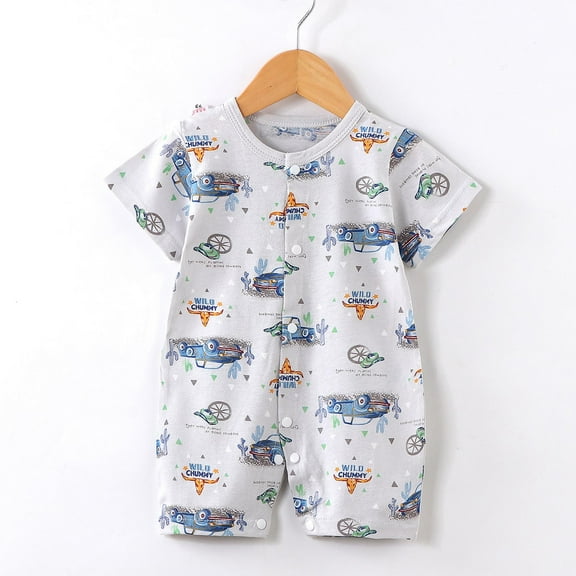 lulshou Spring Romper Baby Spring New Onesie Newborn Climbing Clothes Short Sleeve Thin Ha Clothes Bag Fart Clothes Bodysuit Jumpsuit on Clearance