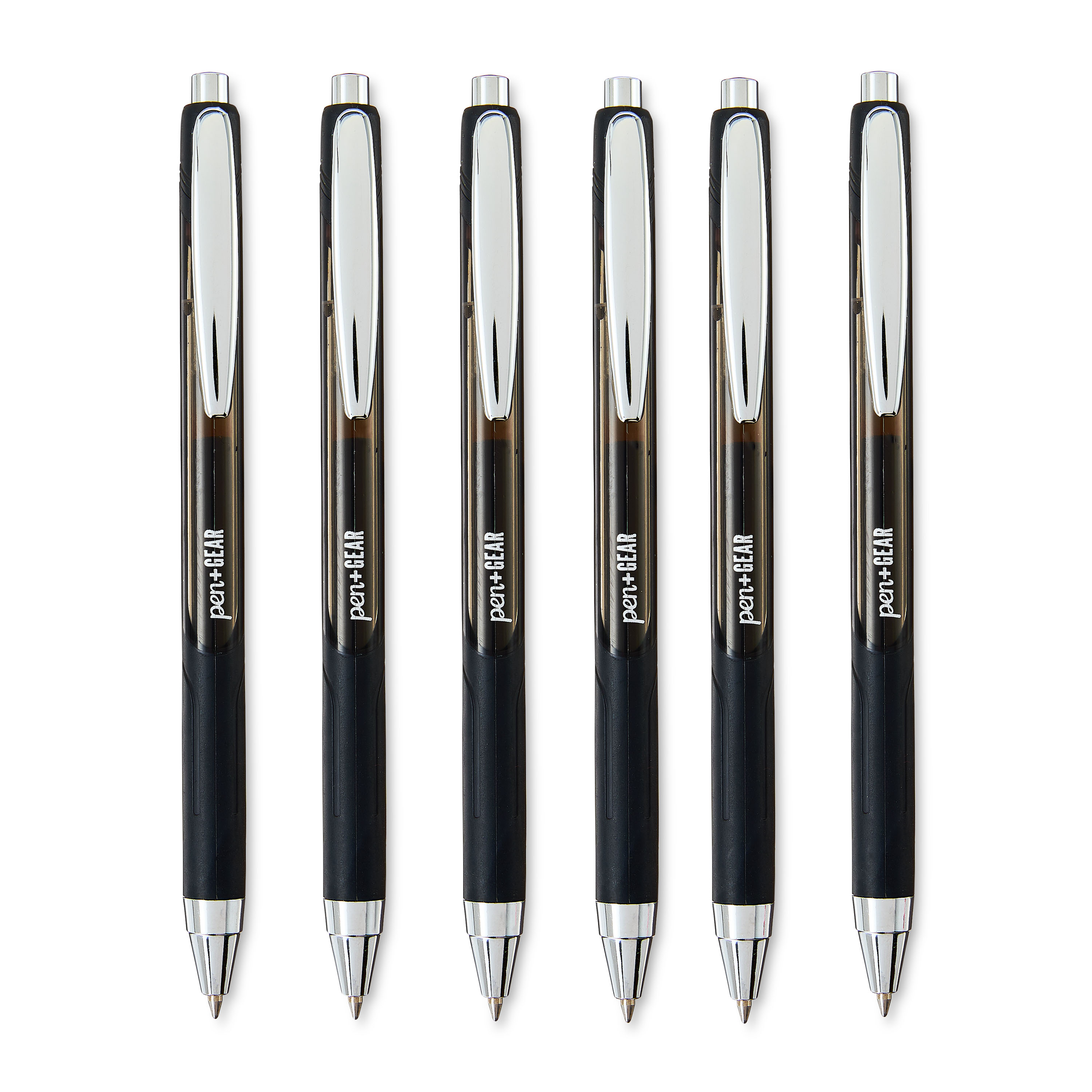 Plumas de gel retráctiles Pen+Gear, punta media, 0.7 mm, negro, 2 unidades 5