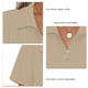 thumbnail image 3 of Camisa informal holgada de verano con cuello vuelto y color puro, color albaricoque XL, manga corta, cierre de un cuarto para mujer, 3 of 4