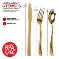 thumbnail image 3 of Stock Your Home Pre Rolled Plastic Silverware Set Gold Cutlery with Disposable Napkins, 50 Pack, 3 of 7