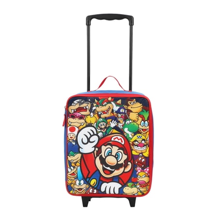 Super Mario Bros Character Group Shot 14 Youth Blue Soft Sided Luggage Super Mario Bros Character Group Shot 14 Youth Blue Soft Sided Luggage