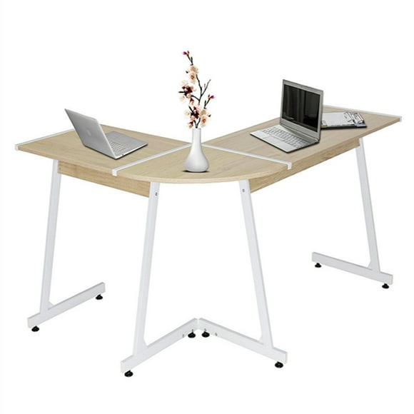 Reversible Modern L-Shaped Corner Desk, Office Computer Desk Table Writing Desk