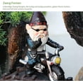 thumbnail image 3 of Gnomos de motocicleta para el jardín, estatua de gnomo de jardín de 13 x 13 cm resistente al agua, 3 of 6