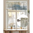 thumbnail image 7 of Blue Yellow Valances for Windows Abstract Mottled Modern Art Texture Valance Rod Pocket Light Filtering Short Window Treatments Curtains for Kitchen Bathroom Living Room Bedroom, 42 x 12 Inch, 7 of 7