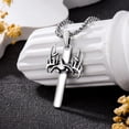thumbnail image 7 of Fish Hook Necklace for Men 925 Sterling Silver Antler Duck Necklaces Antler Fish Hook Hunting Jewelry Gifts for Father, 7 of 7