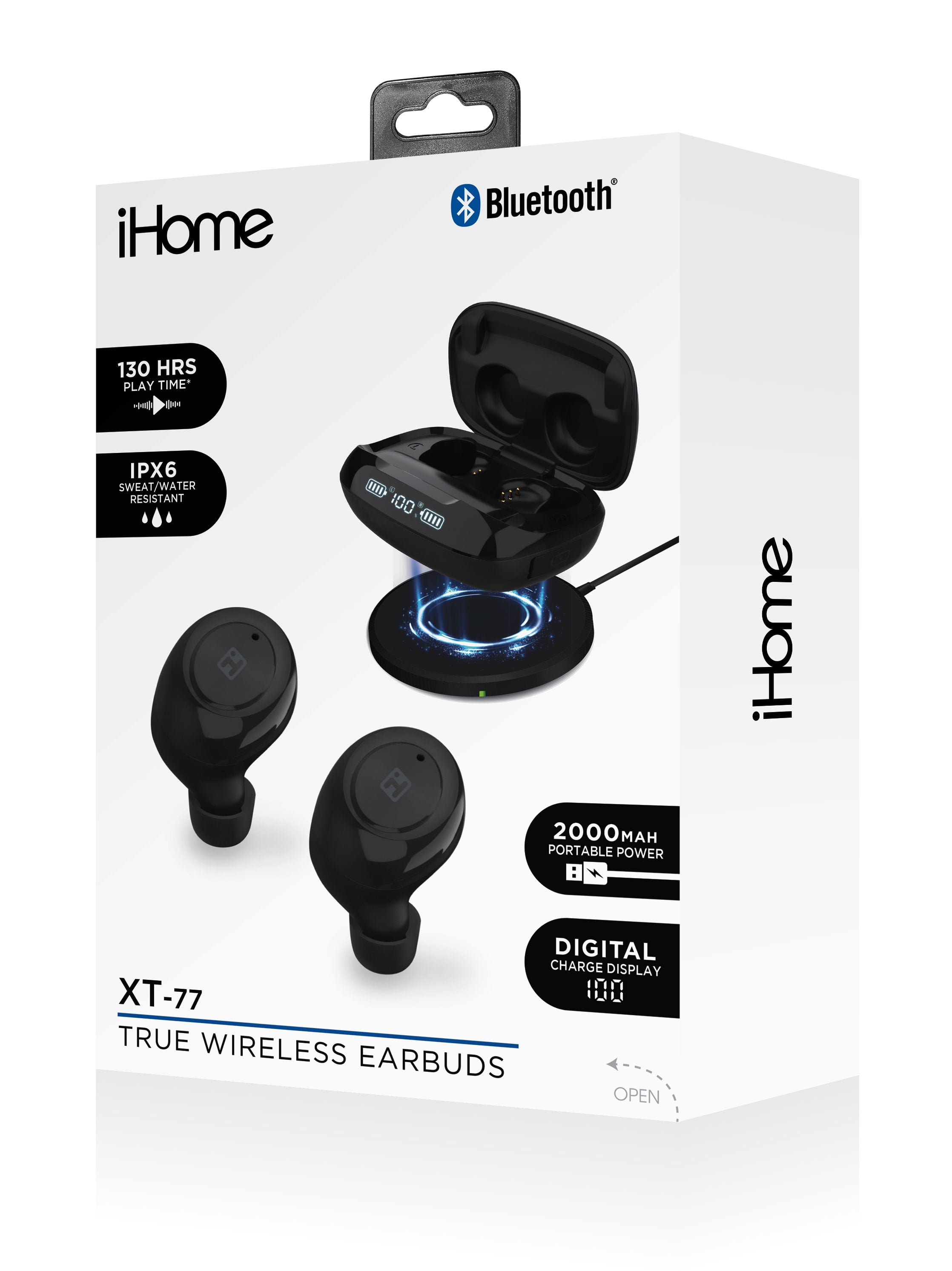 XT-77 True Wireless Earbuds with Built-In Battery and Wireless 
