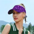 thumbnail image 6 of Disketp Purple Glitter Sun Visors for Women Men Unisex Tennis Golf Visor Hat Adjustable Summer Hats Sport Outdoor Visor Hat UV Protection Cap, 6 of 8