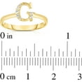 thumbnail image 5 of Floreo 10k Yellow Gold Letter A-Z Small Block Alphabet Character CZ Initial Ring, 5 of 5
