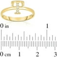 thumbnail image 4 of Floreo 10k Yellow Gold Letter A-Z Small Block Alphabet Character CZ Initial Ring, 4 of 5