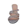 thumbnail image 3 of FLORAL Kelly Women Extra Wide Width Rhinestone Strappy Slip On Wedge Heeled Party Sandals, 3 of 6