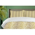 thumbnail image 4 of Ambesonne Floral Duvet Cover Sets, Dreamy Roses Pattern Modern, 2-Queen, Earth Yellow Coffee, 4 of 7