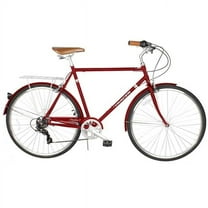 Tracer Osaka 700C 7 Speed 53cm Hybrid City Bikes for Men, Matte Red