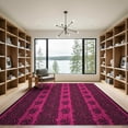 thumbnail image 2 of ODIKA Pink Print Leopard Spotted Diagonal Cheetah Abstract Inspired for Dining Room, Basement, Large Office, Non-Slip Chair-Friendly, 2 of 7