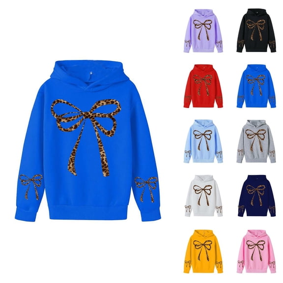 Hoodies for Kids Clothes Girls Print Kids Hooded Sweatshirt Girls Boys Pullover Top with Drawstring for Holiday Season