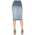 thumbnail image 3 of Fashion2Love Women's Juniors/Plus Size Middle - Length Stretch Denim Pencil Skirt, 3 of 4