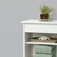 White Bathroom Linen Stand with 4 Shelves, Zenna Home