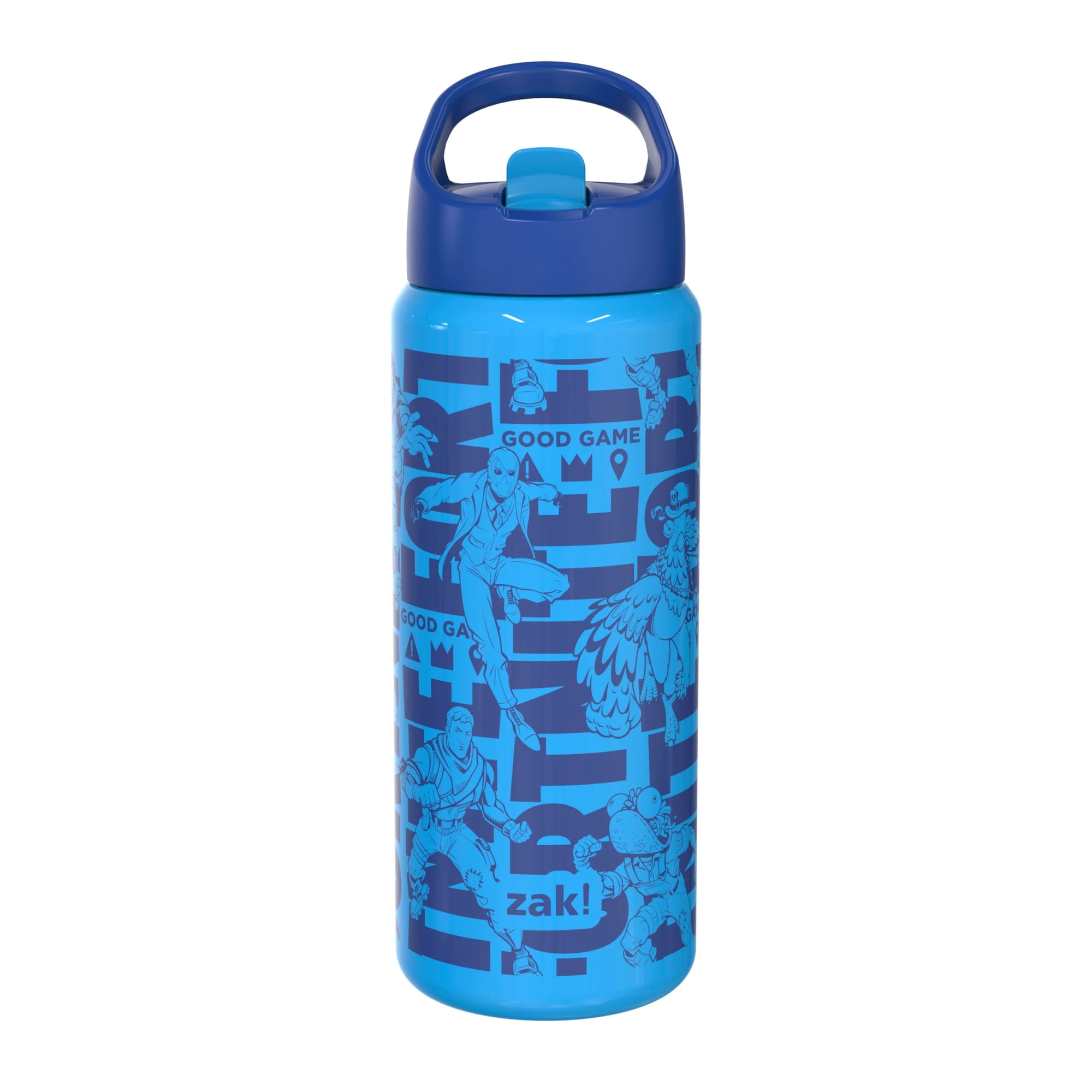 Zak Designs Siply Clutch 20oz Leak-Proof Stainless Steel Insulated Water Bottle  Fortnite