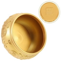 Raindrops Copper Treasure Bowl for Home Use Golden Decorative Bowl with Fine Craftsmanship 6.3 inches