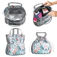 thumbnail image 2 of Pioneer Flower Floral Print Pattern Drawstring Lunch Bag Women - Drawstring Lunch Bag Insulated for Work Office - Stain-Resistant Large Lunchbags for Women with Multi-Pockets, 2 of 6
