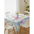 thumbnail image 2 of Colorful Spring Floral Rectangle Tablecloth, Farmhouse Flowers Modern Botanical Art Waterproof & StainResistant Tablecloth, Washable Oil-proof Table Cover for Dining/Party/Wedding/Buffet 52x70 In, 2 of 9