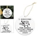 thumbnail image 4 of Adorno de Navidad con impresión de dos cara, Kit de ornamentos navideños con garantía personalizada, colgantes de árbol de Navidad con estilo 1, 4 of 6