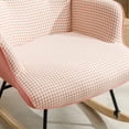 thumbnail image 4 of Sesslife Comfy Rocking Chair for Nursery, Glider Chair with High Backrest, Armrests & Upholstered Pad, Bedroom Nursery Rocker Chair for Baby & Kids, Pink, 4 of 9