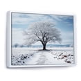 thumbnail image 2 of Designart "White Tree winters solitude" Landscape Trees Floater Framed Canvas Art Print, 2 of 7