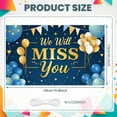 thumbnail image 2 of Gold Theme Farewell Banner Glitter Send-off Backdrop Heart-shaped Balloons Firework Decorations We Will Miss You Background for Farewell Party Send-off Event Memorial Gathering, 2 of 9