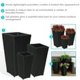 thumbnail image 3 of Sunnydaze Assorted Square Outdoor Black Rattan Planter with Liner 3-Count, 3 of 9