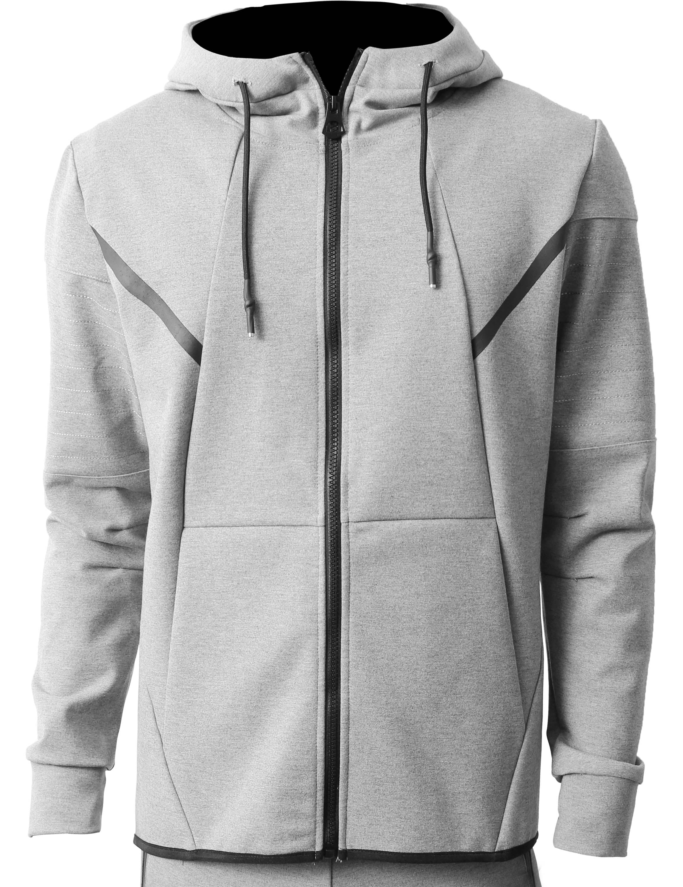 Ma Croix Men's Premium Athletic Active Zip Up Hoodie Jacket