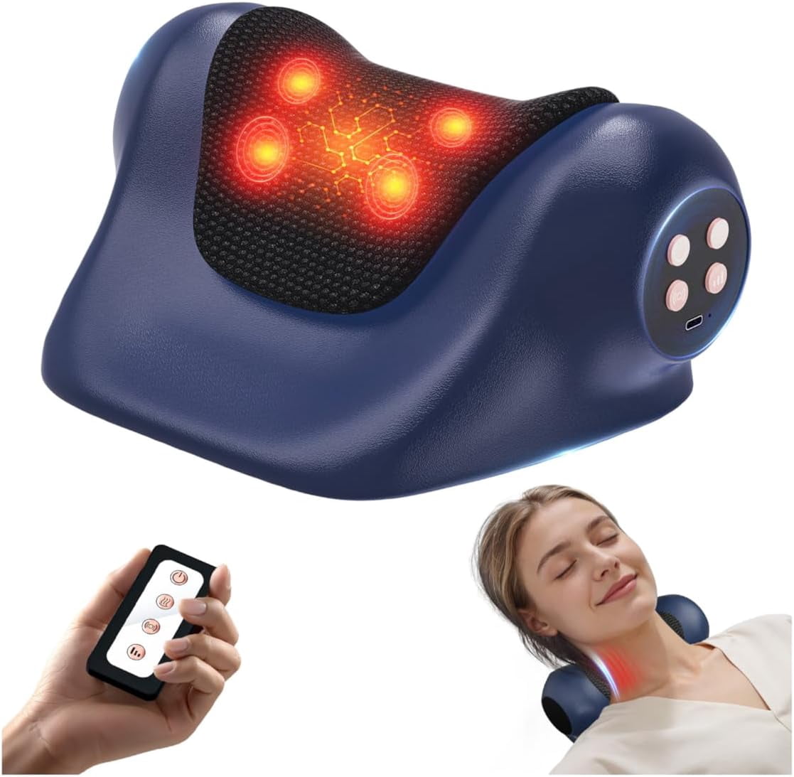 Electric Vibrating Massage Chair Cushion Back Massager with Heat for Car  Home Office Pain Relief - Walmart.com