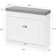 thumbnail image 3 of Banco Zapatero Banca Zapatera Recibidor Zapatera Baul con Asiento Acolchado Organizador Cajon para Zapatos para Entrada(Blanco FSR82-K-W), 3 of 8