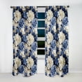 thumbnail image 6 of Designart "Cobalt Blue Foliage: Victorian-inspired Pattern III" Botanical Traditional Curtain, Floral Panel, 6 of 6