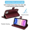thumbnail image 3 of Takfox Wallet Case for iPhone 11 Pro Max (6.5 inch) 2019 Premium Vegan Leather [RFID Blocking] Luxury ID Cash Credit Card Slots Holder Carrying Pouch Phone Folio Flip Cover [Wine Red], 3 of 7